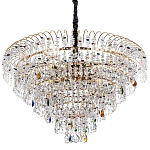 Люстра с прозрачными и цветными подвесками из хрусталя Colorful Crystals Chandelier 18 варинант исполнения - 1 | Loft Concept в Барнауле