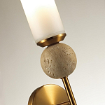 Бра с цилиндрическим матовым плафоном и шаром из камня на металлическом основании Orb Essence варинант исполнения - 10 | Loft Concept в Барнауле