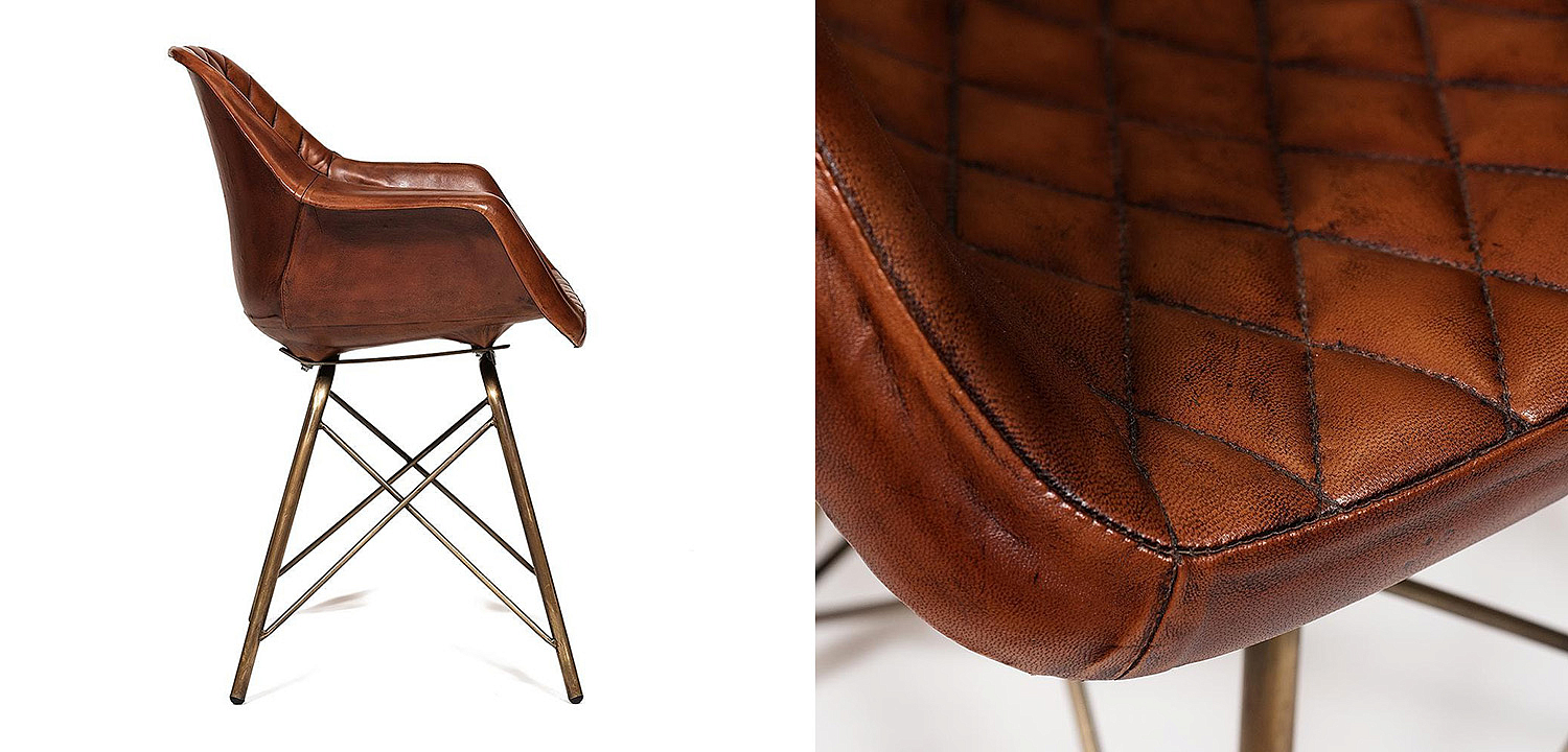 Кресло Leather Industrial armchair Кресло Leather Industrial armchair - Loft-Concept в Барнауле