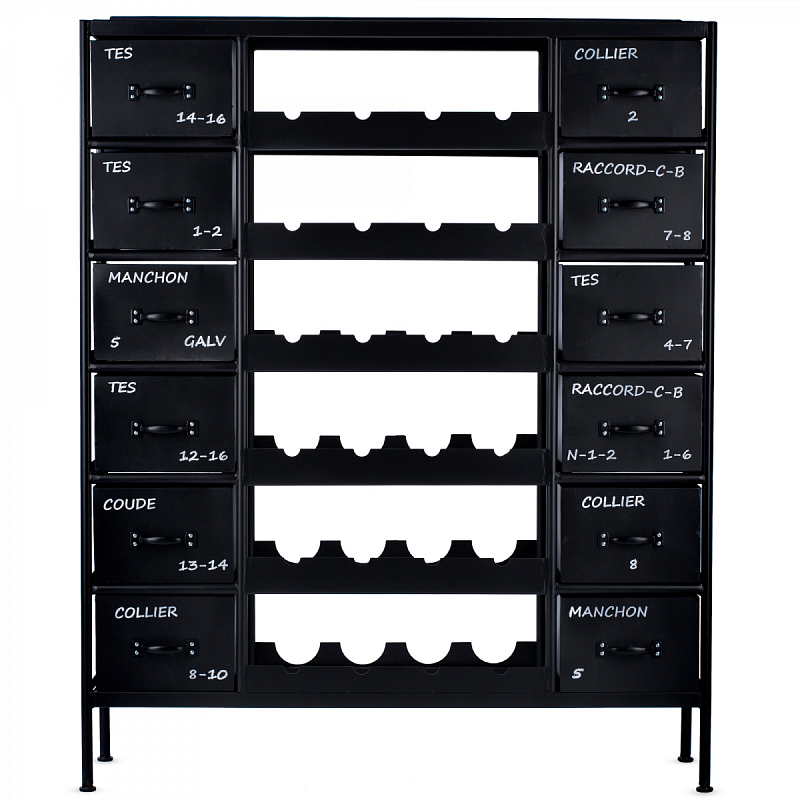 Винный стеллаж RADAGAST IRON WINE CHEST BLACK Черный Красный Оранжевый Желтый Белый Серый Синий Зеленый Голубой Бирюзовый Винный стеллаж RADAGAST IRON WINE CHEST BLACK Черный Красный Оранжевый Желтый Белый Серый Синий Зеленый Голубой Бирюзовый в Барнауле | Loft Concept