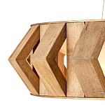 Люстра круглая из толстых деревянных реек Wooden Slats варинант исполнения - 2 | Loft Concept в Барнауле