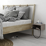 Прикроватная тумба бежево-серого цвета с откидной дверцей NORFOLK NIGHTSTAND LIGHT MOCHA варинант исполнения - 2 | Loft Concept в Барнауле