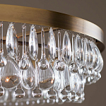 Люстра круглая с подвесками в форме стеклянных капель Glass Rain варинант исполнения - 4 | Loft Concept в Барнауле