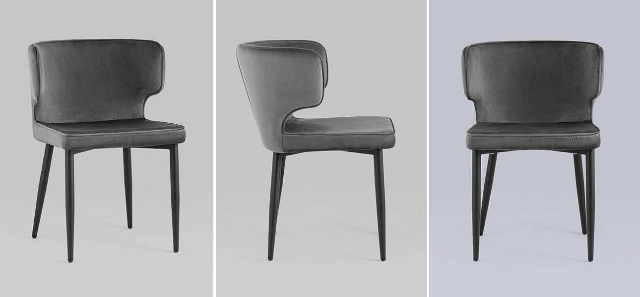 Стул Mateo Chair Серый Велюр Стул Mateo Chair Серый Велюр - Loft-Concept в Барнауле