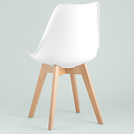 Стул с основой из пластика и мягким сиденьем Arvika White варинант исполнения - 4 | Loft Concept в Барнауле