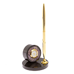 Часы настольные с ручкой из натурального камня Stone Clock варинант исполнения - 5 | Loft Concept в Барнауле