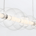 Подвесной светильник линейный с прозрачными стеклянными шарами разного диаметра Eurofase варинант исполнения - 8 | Loft Concept в Барнауле