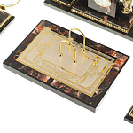 Настольный письменный набор из яшмы и долерита с декором в виде коня Manager Organizer варинант исполнения - 5 | Loft Concept в Барнауле