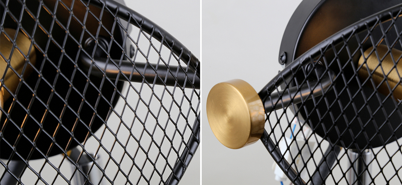 Черное бра с латунными вставками Mosquitoes Caster Черное бра с латунными вставками Mosquitoes Caster - Loft-Concept в Барнауле