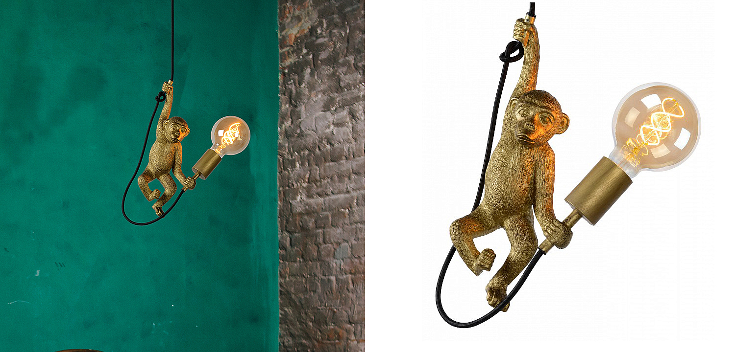 Подвесной светильник Monkey holding a light bulb Подвесной светильник Monkey holding a light bulb - Loft-Concept в Барнауле
