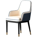 Стул с подлокотниками Helen Chair Dark Blue White варинант исполнения - 1 | Loft Concept в Барнауле