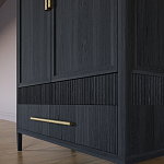 Шкаф платяной Primo с выдвижными ящиками шпон Светлый дуб варинант исполнения - 5 | Loft Concept в Барнауле