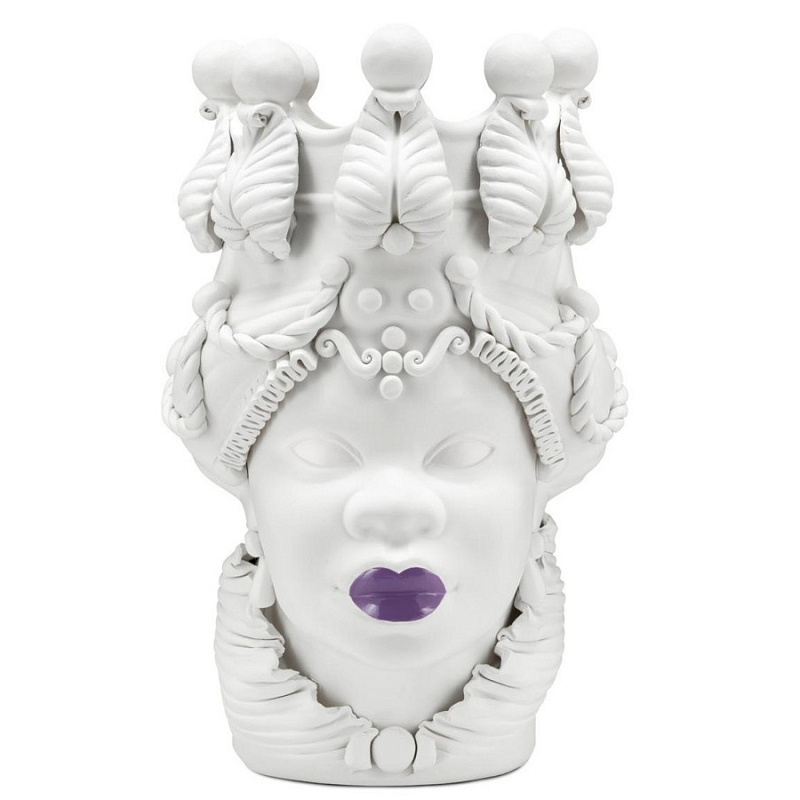 Ваза Vase Moro Lady Big Lipstick Белый Фиолетовый Ваза Vase Moro Lady Big Lipstick Белый Фиолетовый в Барнауле | Loft Concept