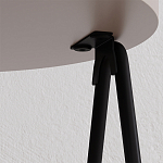 Стол приставной с 2-мя круглыми бежево-серыми столешницами ESSEL LIGHT MOCHA варинант исполнения - 1 | Loft Concept в Барнауле