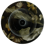 Круглая подставка под благовония из эпоксидной смолы с цветами черная Epoxy Resin Flowers Incense Stand Black варинант исполнения - 1 | Loft Concept в Барнауле
