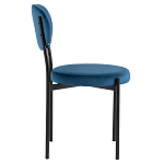 Стул с круглым сиденьем на металлическом основании ALFIE CHAIR Blue варинант исполнения - 5 | Loft Concept в Барнауле