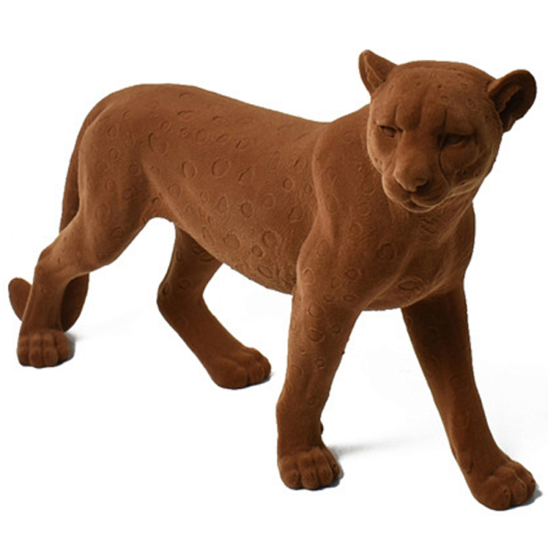 Декоративная статуэтка коричневый флок Сheetah Statuette Коричневый Декоративная статуэтка коричневый флок Сheetah Statuette Коричневый в Барнауле | Loft Concept