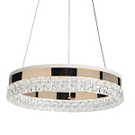 Люстра в виде кольца золотого цвета с прозрачными вставками Radiant Rail варинант исполнения - 1 | Loft Concept в Барнауле