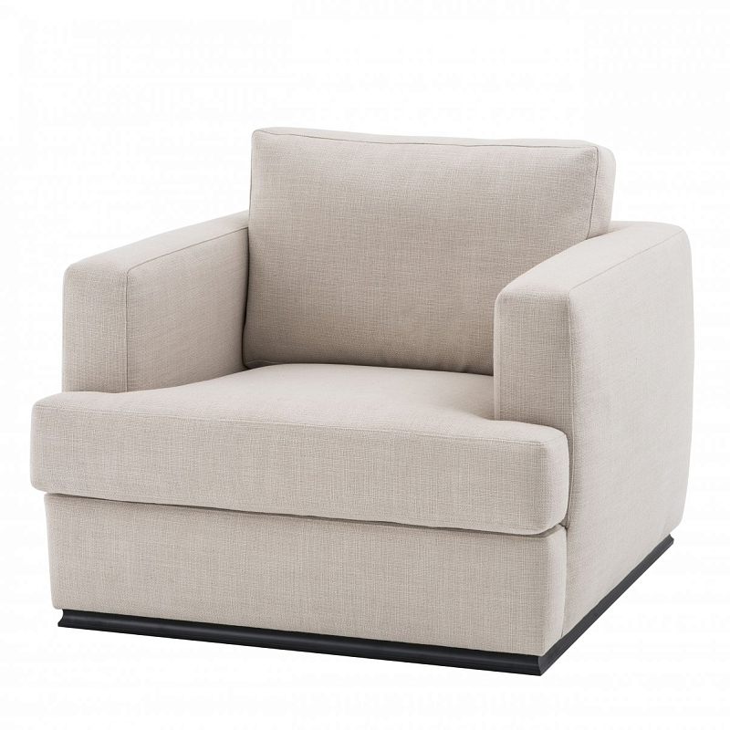 Кресло Eichholtz Chair Hallandale Бежево-серый Черный Кресло Eichholtz Chair Hallandale Бежево-серый Черный в Барнауле | Loft Concept