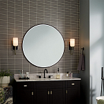  Бра с прямоугольным черным основанием и белым матовым цилиндрическим плафоном Kichler варинант исполнения - 6 | Loft Concept в Барнауле