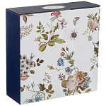 Ваза фарфоровая белая на ножке с рисунком цветов Garden Whisper Porcelain Set  варинант исполнения - 2 | Loft Concept в Барнауле