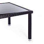 Обеденный комплект из искуственного ротанга Vintara черный варинант исполнения - 10 | Loft Concept в Барнауле