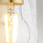 Бра цвета латунь с прозрачным цилиндрическим плафоном из пузырчатого стекла Kichler варинант исполнения - 4 | Loft Concept в Барнауле