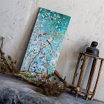 Постер на холсте в стиле шинуазри с изображением сада Chinoiserie Imperial Garden Birds and People Poster варинант исполнения - 4 | Loft Concept в Барнауле