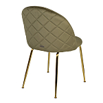 Стул велюровый хаки на золотистых металлических ножках Vendramin Chair варинант исполнения - 3 | Loft Concept в Барнауле