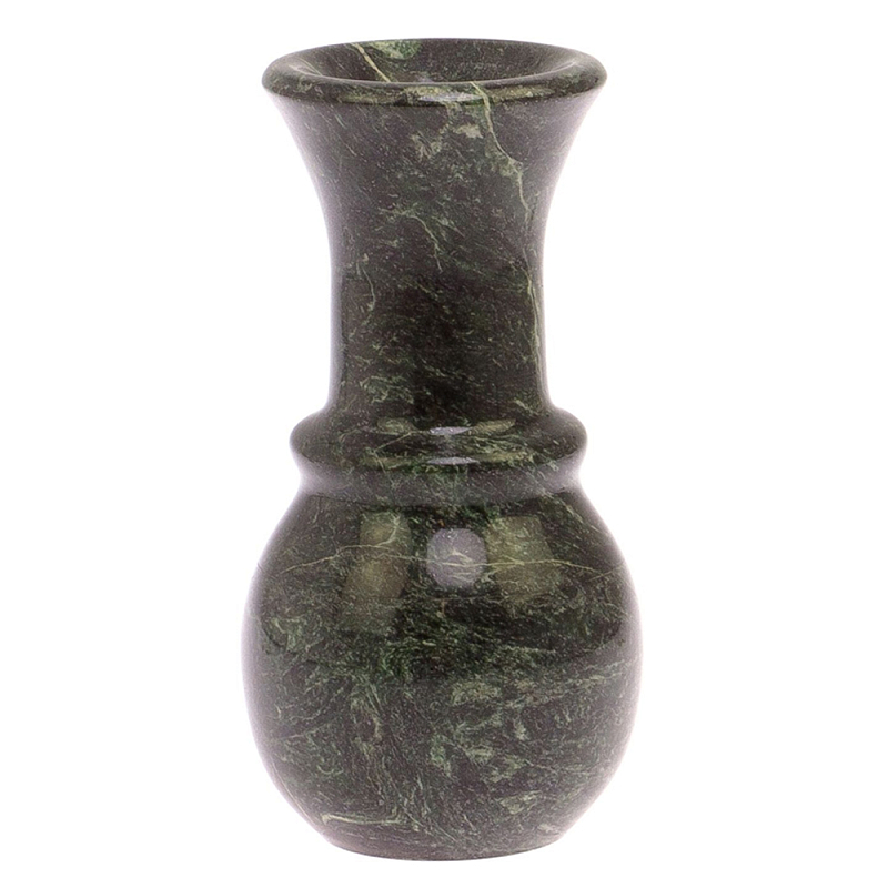 Ваза декоративная для цветов из камня змеевик Vase Serpentine Змеевик Ваза декоративная для цветов из камня змеевик Vase Serpentine Змеевик в Барнауле | Loft Concept