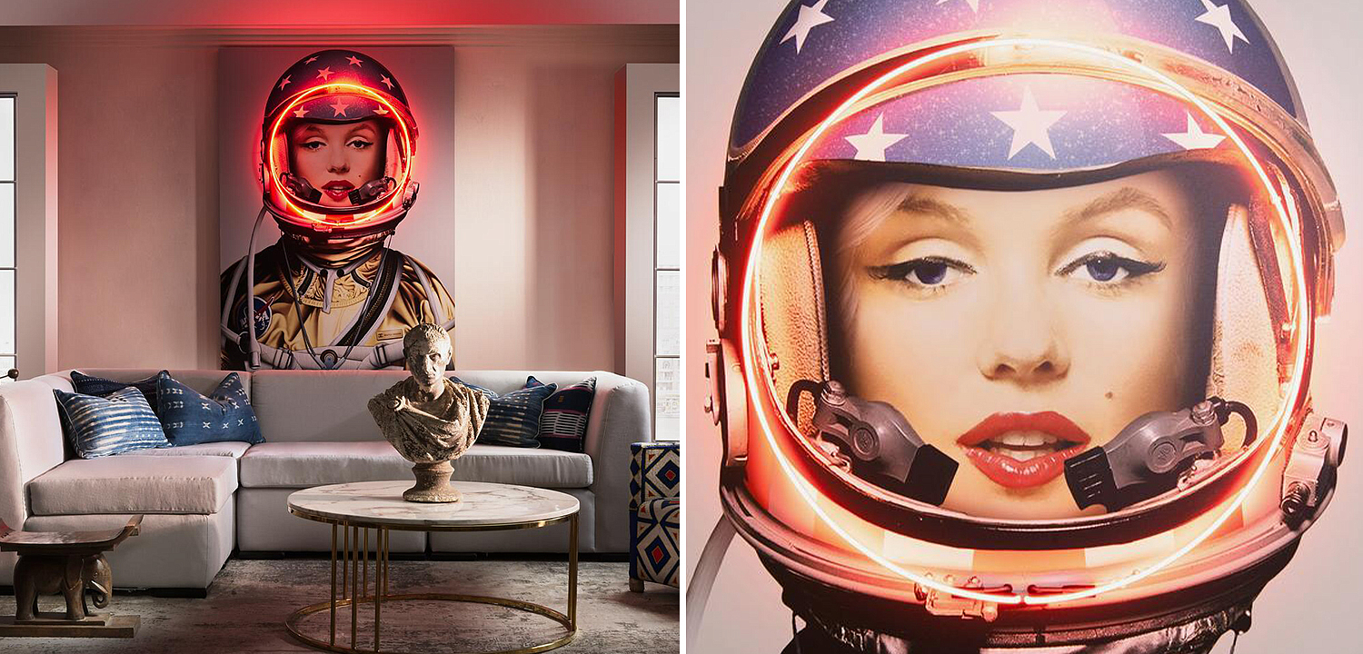 Неоновый постер Мерлин Монро в Скафандре Space Girl Marilyn Неоновый постер Мерлин Монро в Скафандре Space Girl Marilyn - Loft-Concept в Барнауле