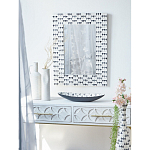 Прямоугольное зеркало с инкрустацией раковинами устриц Mother оf Pearl Facets варинант исполнения - 5 | Loft Concept в Барнауле