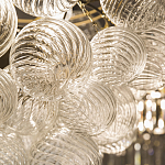 Люстра подвесная с рифлёными стеклянными шарами в форме воздушного облака Berries Chandelier варинант исполнения - 5 | Loft Concept в Барнауле