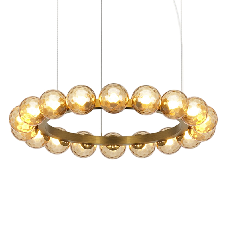 Люстра подвесная Ambre 3000К Латунь Янтарный в Барнауле | Loft Concept 
