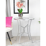 Столик приставной с круглой столешницей на серебристом основании Scenical Table варинант исполнения - 4 | Loft Concept в Барнауле