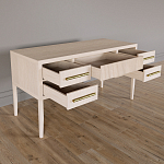 Большой Рабочий стол Primo с 5 выдвижными ящиками Светлый дуб варинант исполнения - 6 | Loft Concept в Барнауле