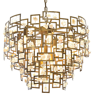 Люстра металлическая с подвесками из камня Maze Stones Chandelier 52