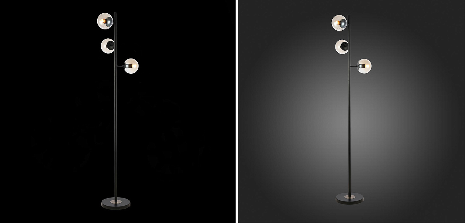 Торшер Modo Floor Lamp Ambre Black Торшер Modo Floor Lamp Ambre Black - Loft-Concept в Барнауле