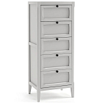 Комод узкий с 5-ю ящиками серый Silva Grey Chest of Drawers варинант исполнения - 2 | Loft Concept в Барнауле