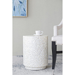 Приставной столик с рисунком из раковин устриц Bone Inlay варинант исполнения - 5 | Loft Concept в Барнауле