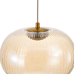 Подвесной светильник с янтарным рифленым стеклянным плафоном Ferm Living варинант исполнения - 4 | Loft Concept в Барнауле