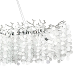 Линейная люстра с круглыми хрустальными подвесками Fairytree Chrome Crystal Branches Linear Chandelier варинант исполнения - 2 | Loft Concept в Барнауле