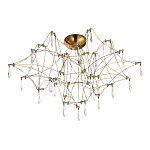 Потолочный светильник с тонкой металлической конструкцией цвета золото Quasar варинант исполнения - 2 | Loft Concept в Барнауле