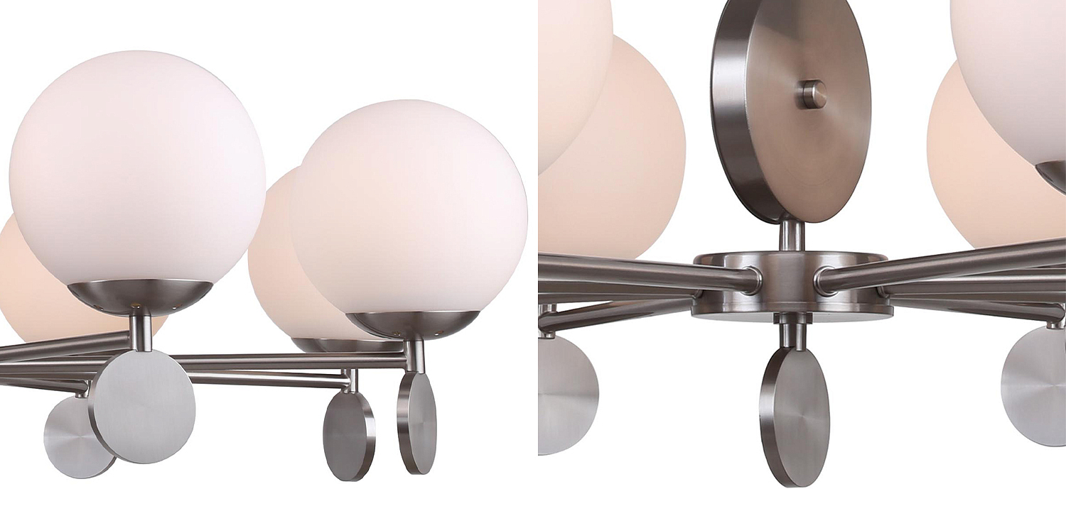 Люстра Kyran Nickel Chandelier 8 Люстра Kyran Nickel Chandelier 8 - Loft-Concept в Барнауле
