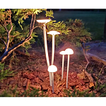 Уличный светильник с пятью матовыми плафонами в форме грибов на высоких изогнутых ножках Mushroom Shape варинант исполнения - 2 | Loft Concept в Барнауле