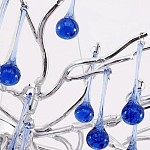 Люстра с синими стеклянными подвесками в форме капель FAIRYTREE Light варинант исполнения - 3 | Loft Concept в Барнауле
