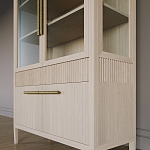 Витрина Primo со стеклянными фасадами и буфетом шпон Светлый дуб варинант исполнения - 6 | Loft Concept в Барнауле