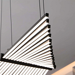 Люстра в виде распахнутых крыльев из тонких металлических планок Flight of Freedom варинант исполнения - 10 | Loft Concept в Барнауле