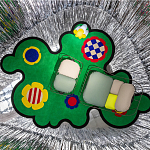 Дизайнерское разноцветное кресло на металлическом каркасе с подставкой для ног Poltronova Plasma Armchair варинант исполнения - 16 | Loft Concept в Барнауле