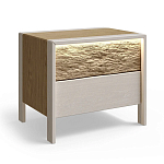 Тумба 2 ящика с подсветкой на рельефном фасаде Warm Industrial варинант исполнения - 8 | Loft Concept в Барнауле